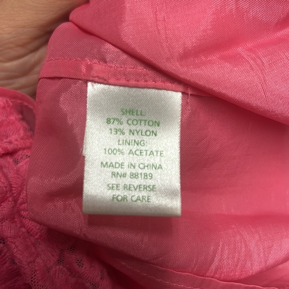 Lilly Pulitzer Pretty in Pink Floral Laced  Dress NWOT 4 - Picture 11 of 11
